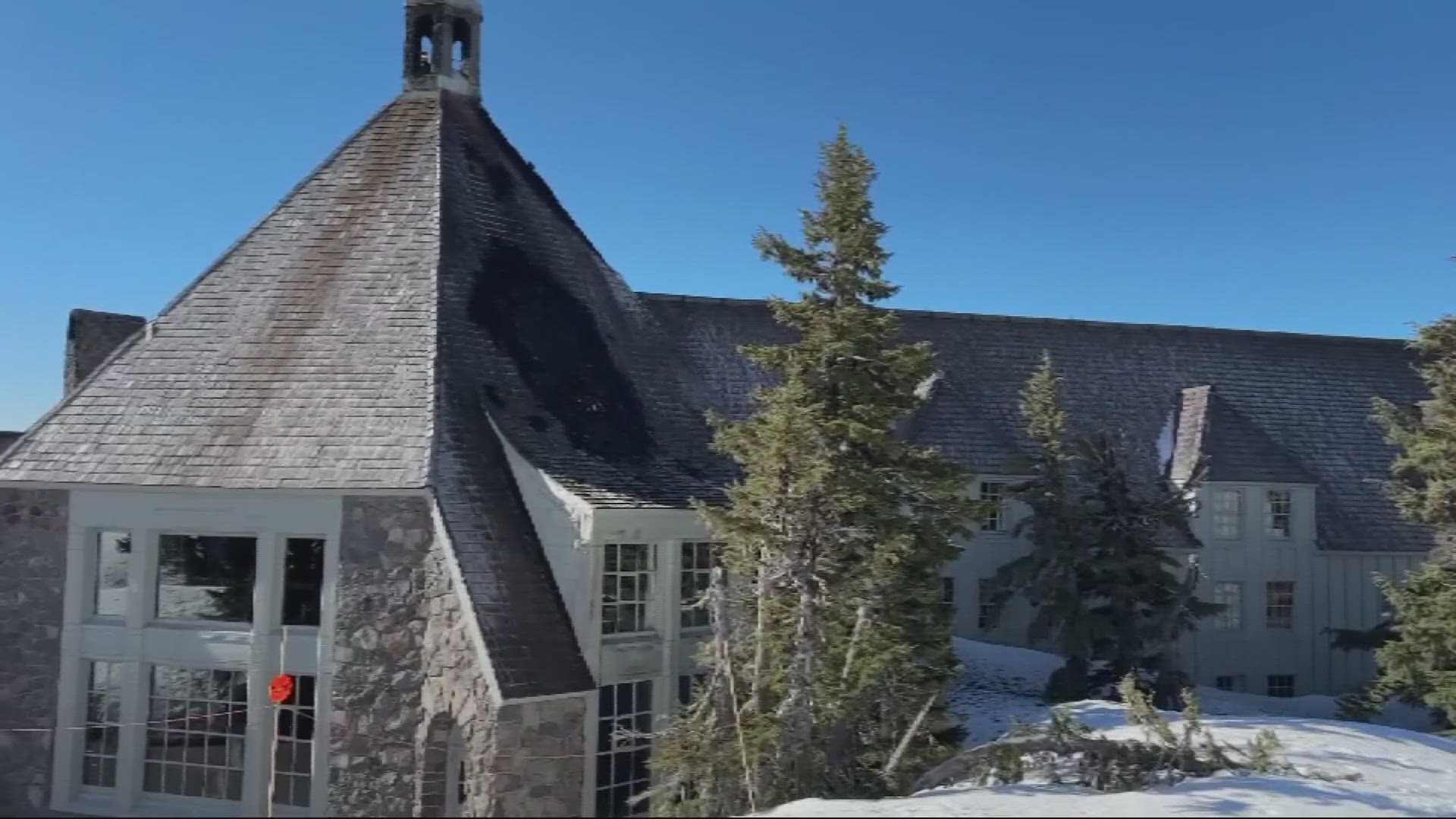 The historic Timberline Lodge building remains closed for repairs, but breakfast service and slopes will be open for guests.