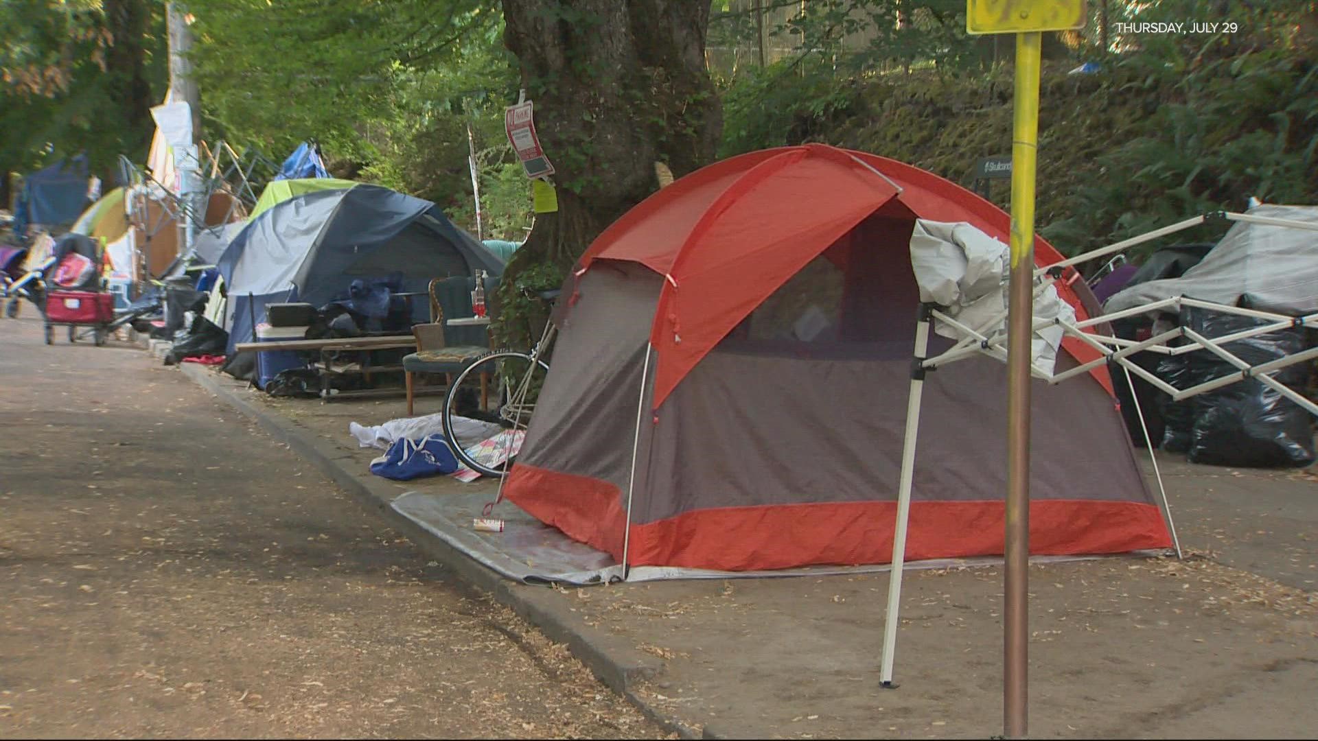 The city and county said they offered every person camping at Laurelhurst Park a shelter bed or free motel room, but most did not take them up on it.