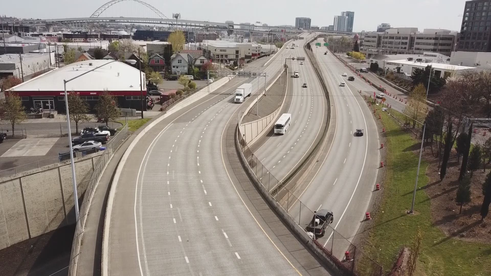 The ramp from US-30 eastbound to I-405 northbound closes from 8pm Friday until Monday May 4.