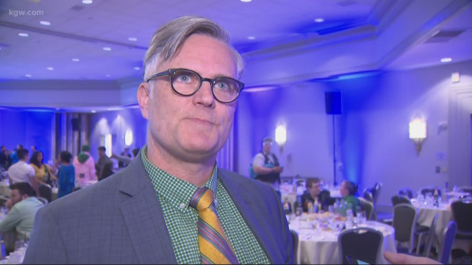 Former Portland Mayor Sam Adams is back in the city after facing controversy while in office and then allegations of sexual harassment in 2017. On Sunday, he was hon