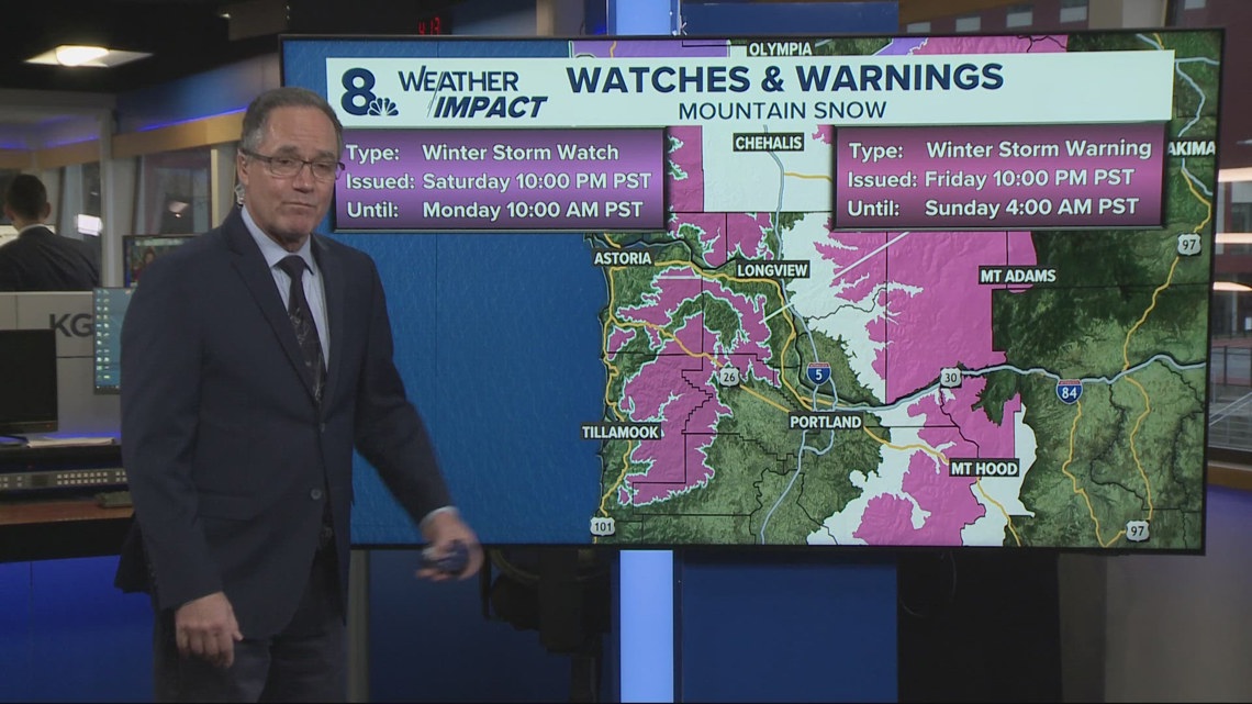 Winter weather ramping up across the Cascades this weekend | kgw.com