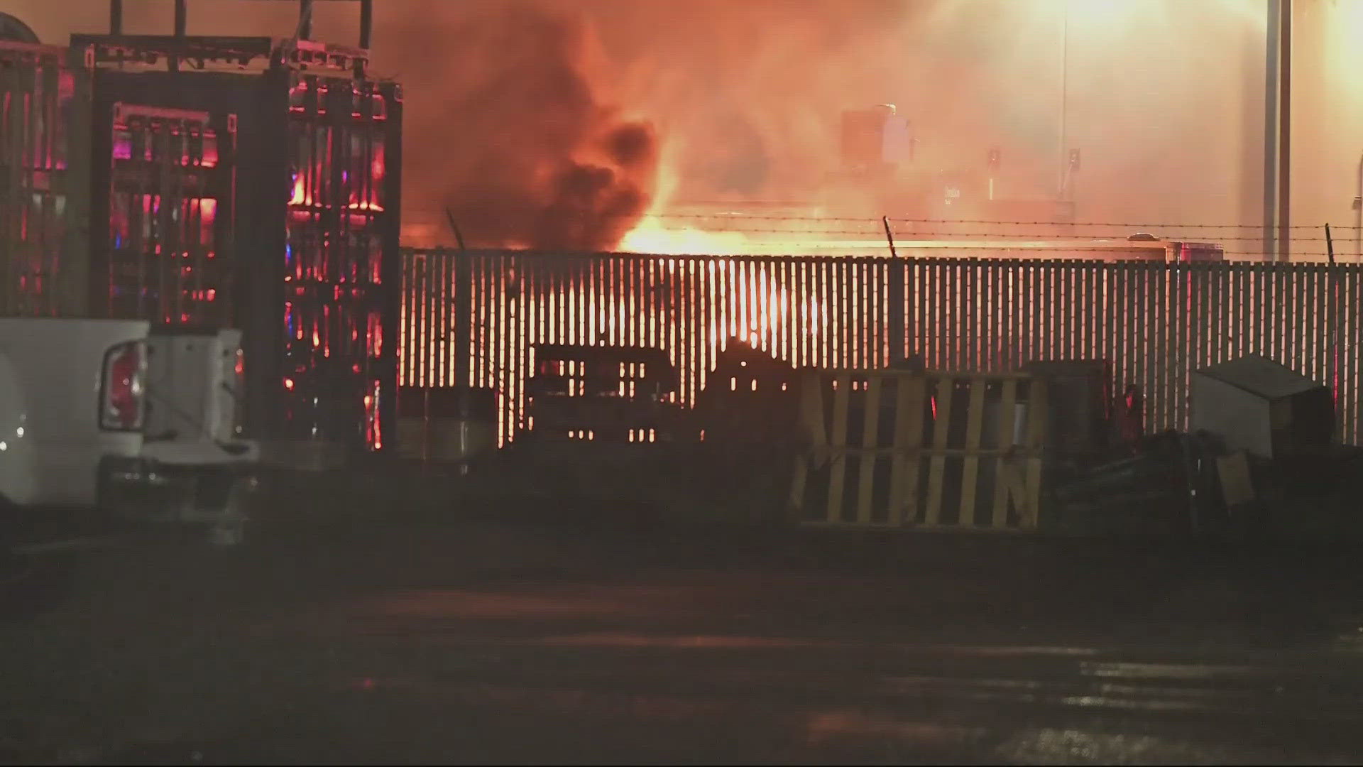 More than a dozen police training vehicles were burned at Portland police's training complex in Northeast Portland. The case is being investigated as arson.