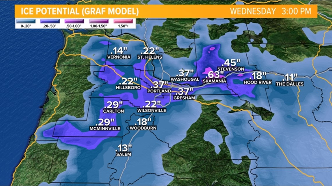 Portland weather Freezing rain expected Tuesday