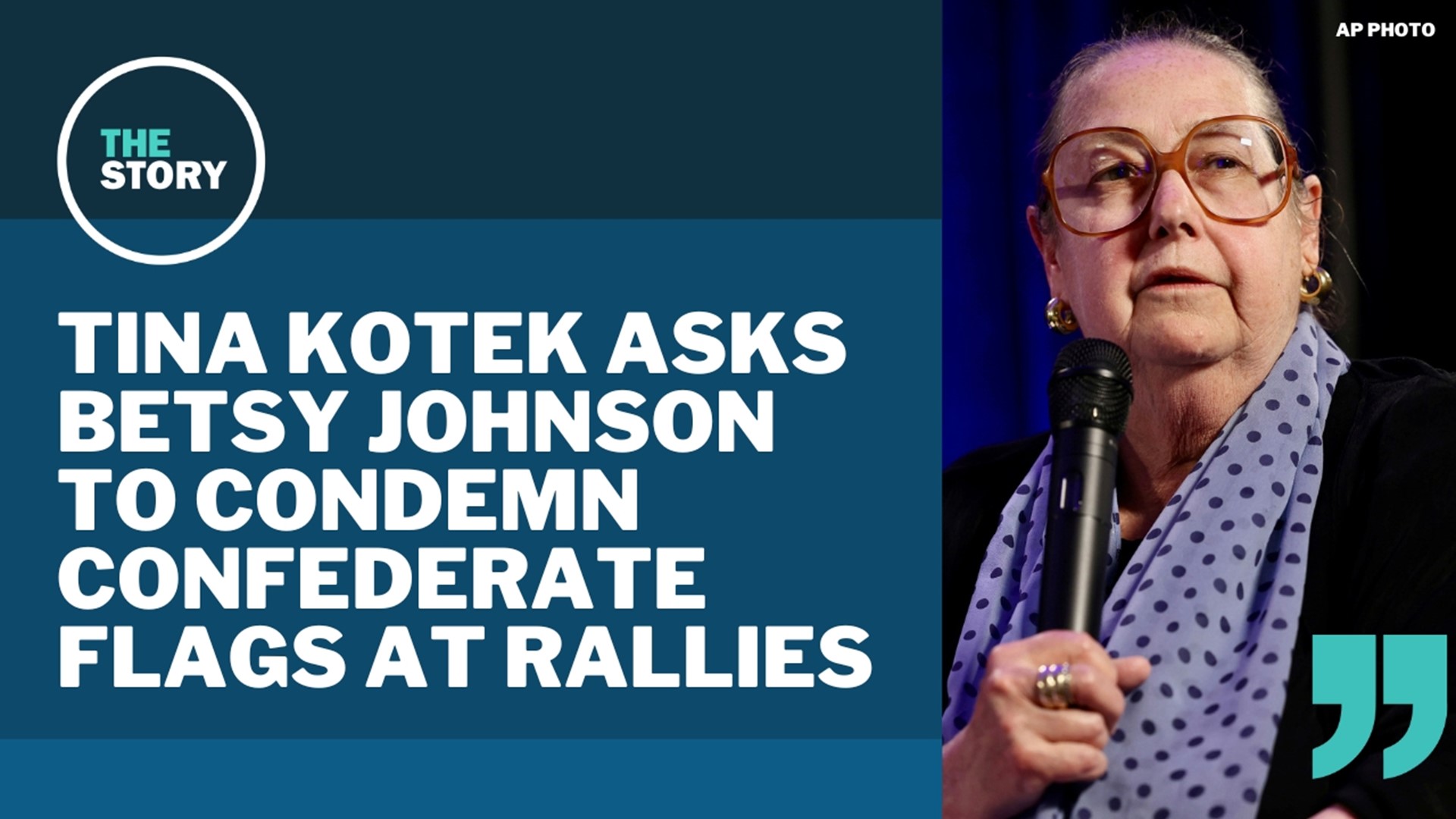 Johnson, the unaffiliated candidate running for Oregon governor, was challenged by Democrat Tina Kotek to condemn the flag after a question at their first debate.