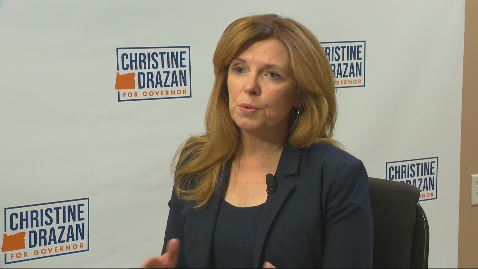 One of the biggest issues in the upcoming election for Oregon governor is homelessness. Here's what Republican candidate Christine Drazan had to say.