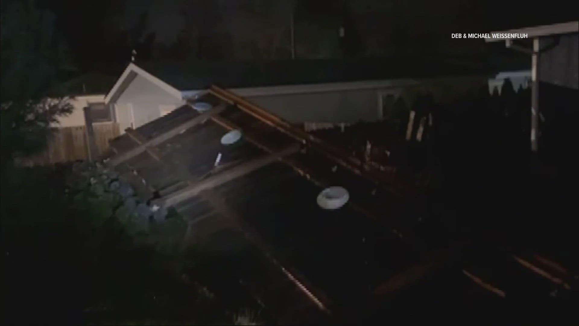 A KGW viewer in Rockaway Beach shared video of damage left behind from a possible tornado Monday night.