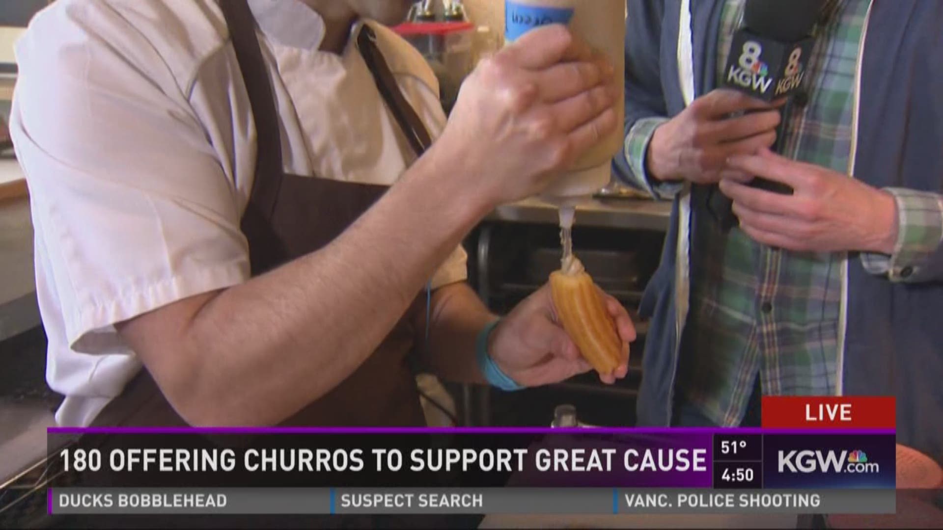 180 offering churros to support great cause