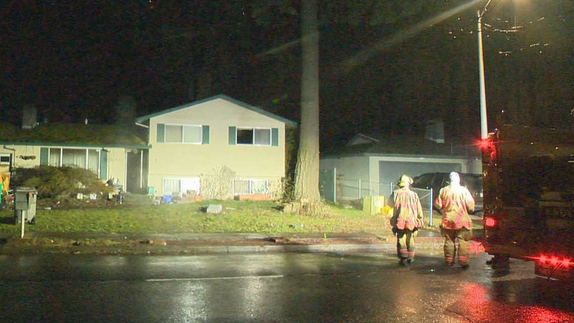 Patient rescued from house fire near Powell Butte