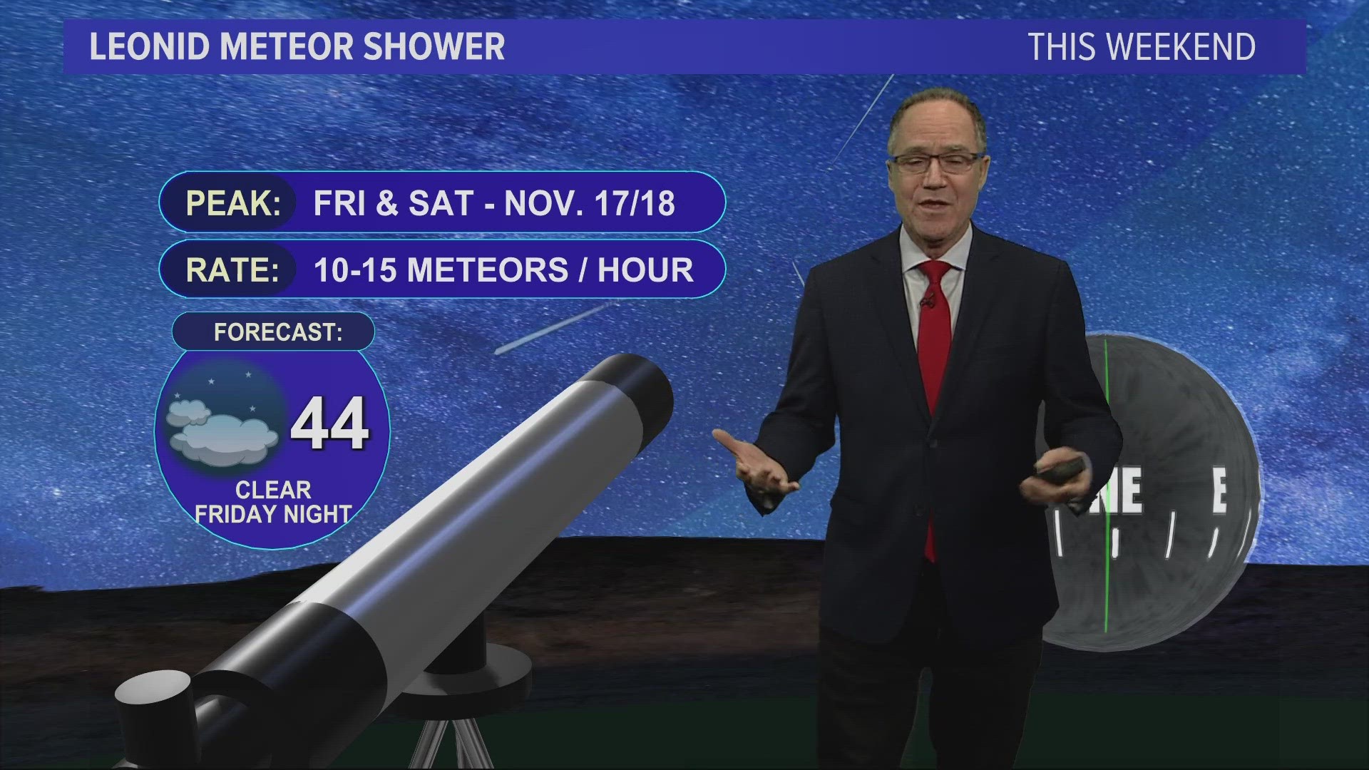 The Leonid Meteor Shower peaks this weekend, and KGW Chief Meteorologist breaks down where any when to look at the skies.