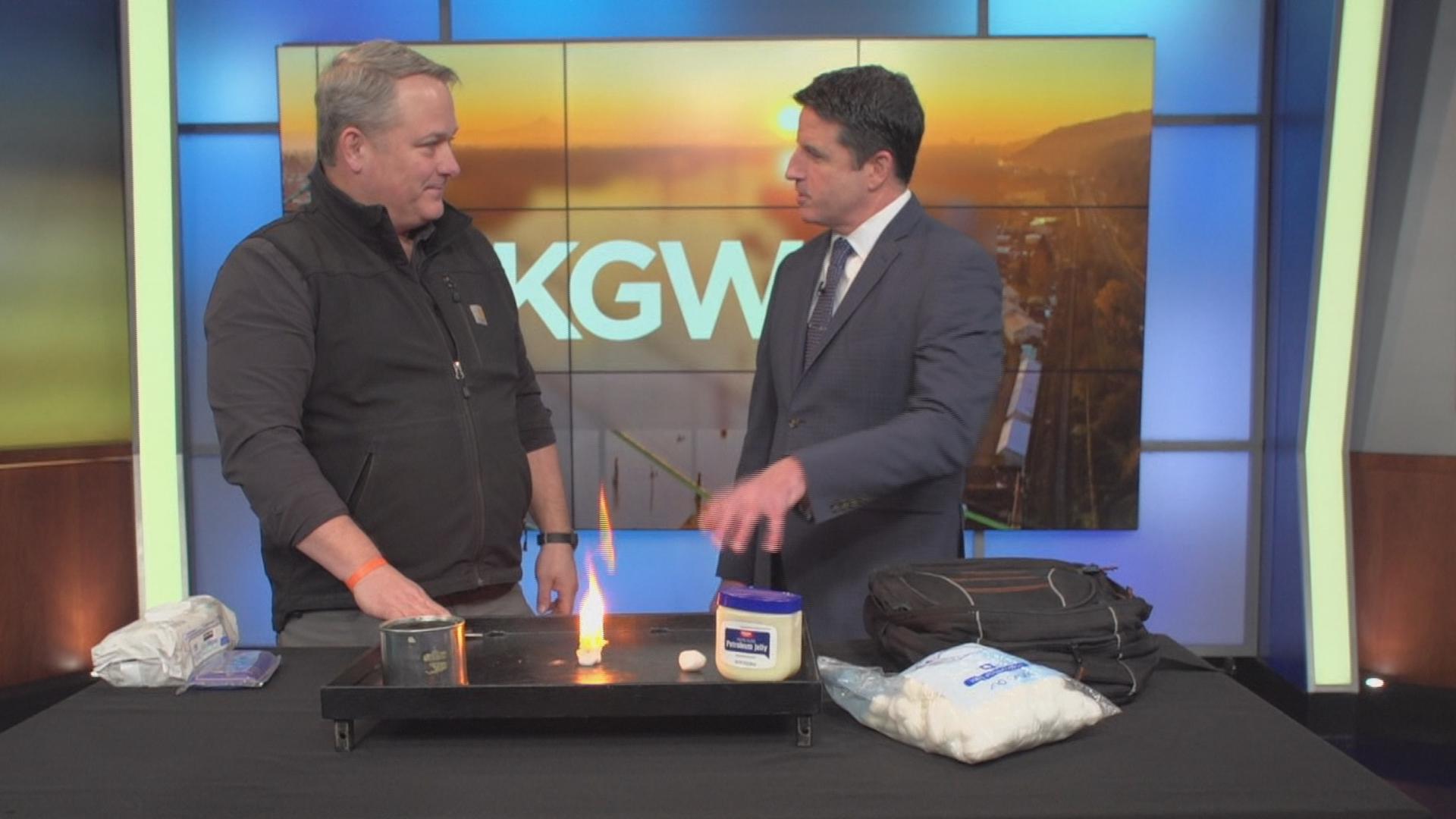 The Pacific Northwest Sportsmen's Show runs Feb. 12-16 at the Portland Expo Center. A survival expert stopped by the KGW studio to share some tips.