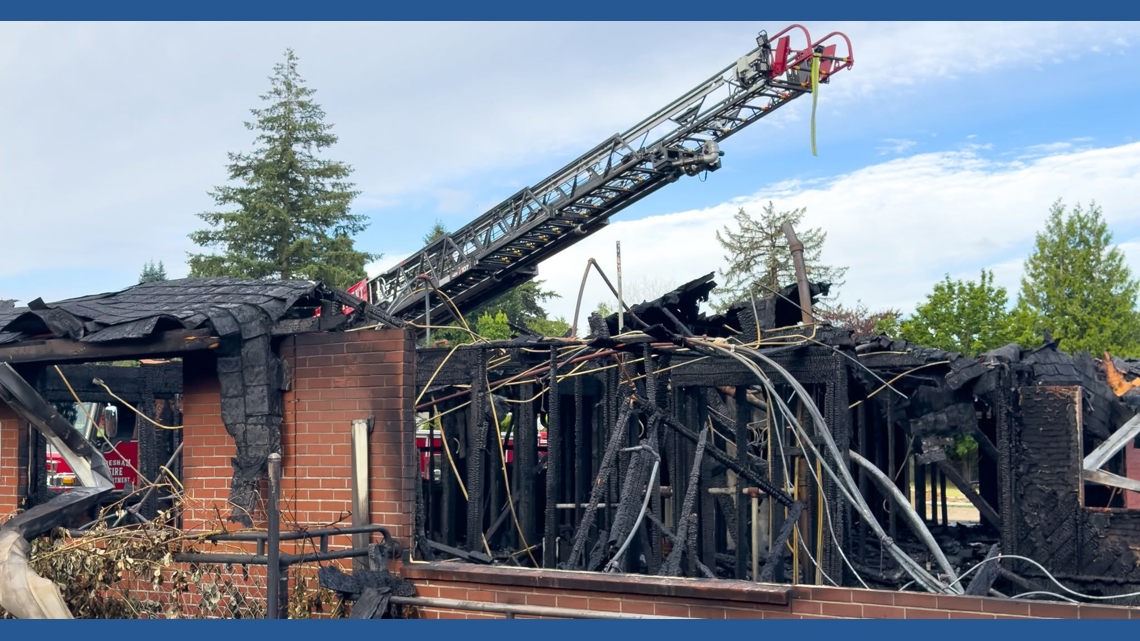 Person found dead after fire destroys vacant Gresham commercial building early Sunday