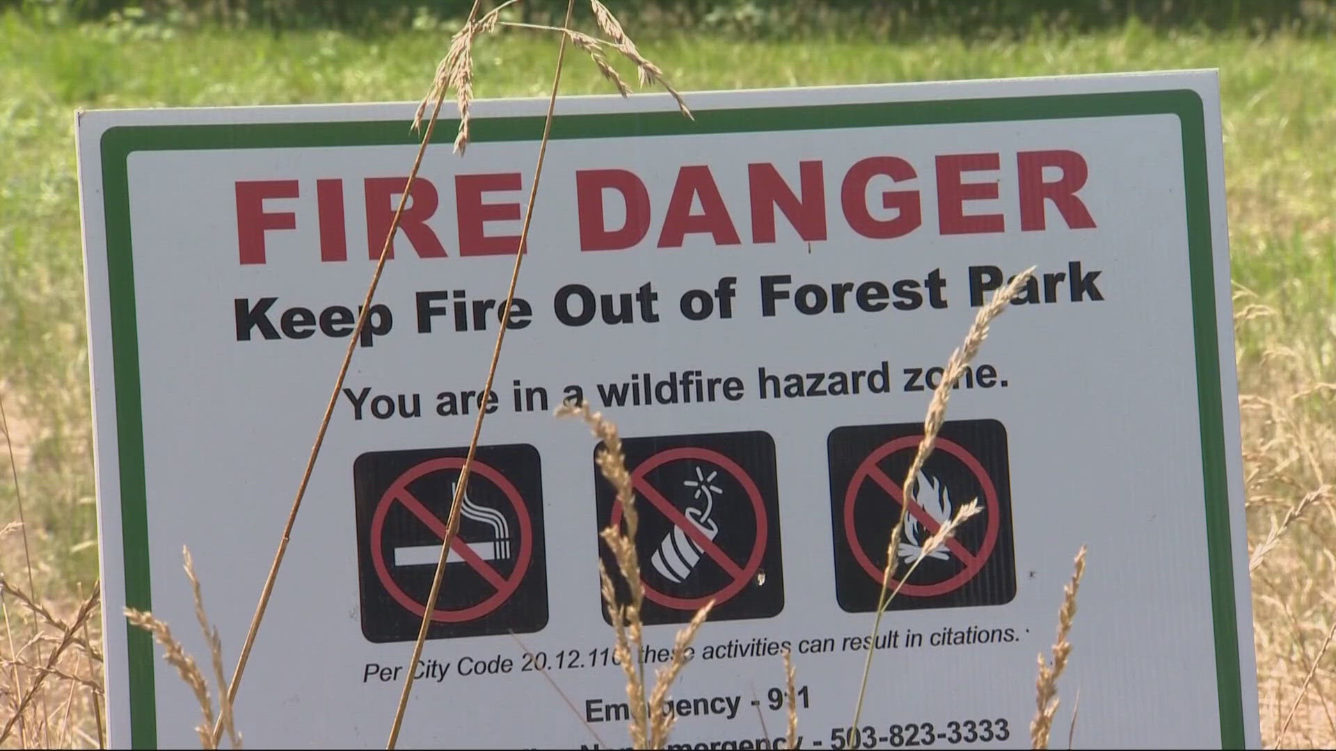 Burn bans in effect in Portland, Multnomah, Washington and Yamhill counties; recreational fires, yard debris burning banned. Fireworks ban also active.