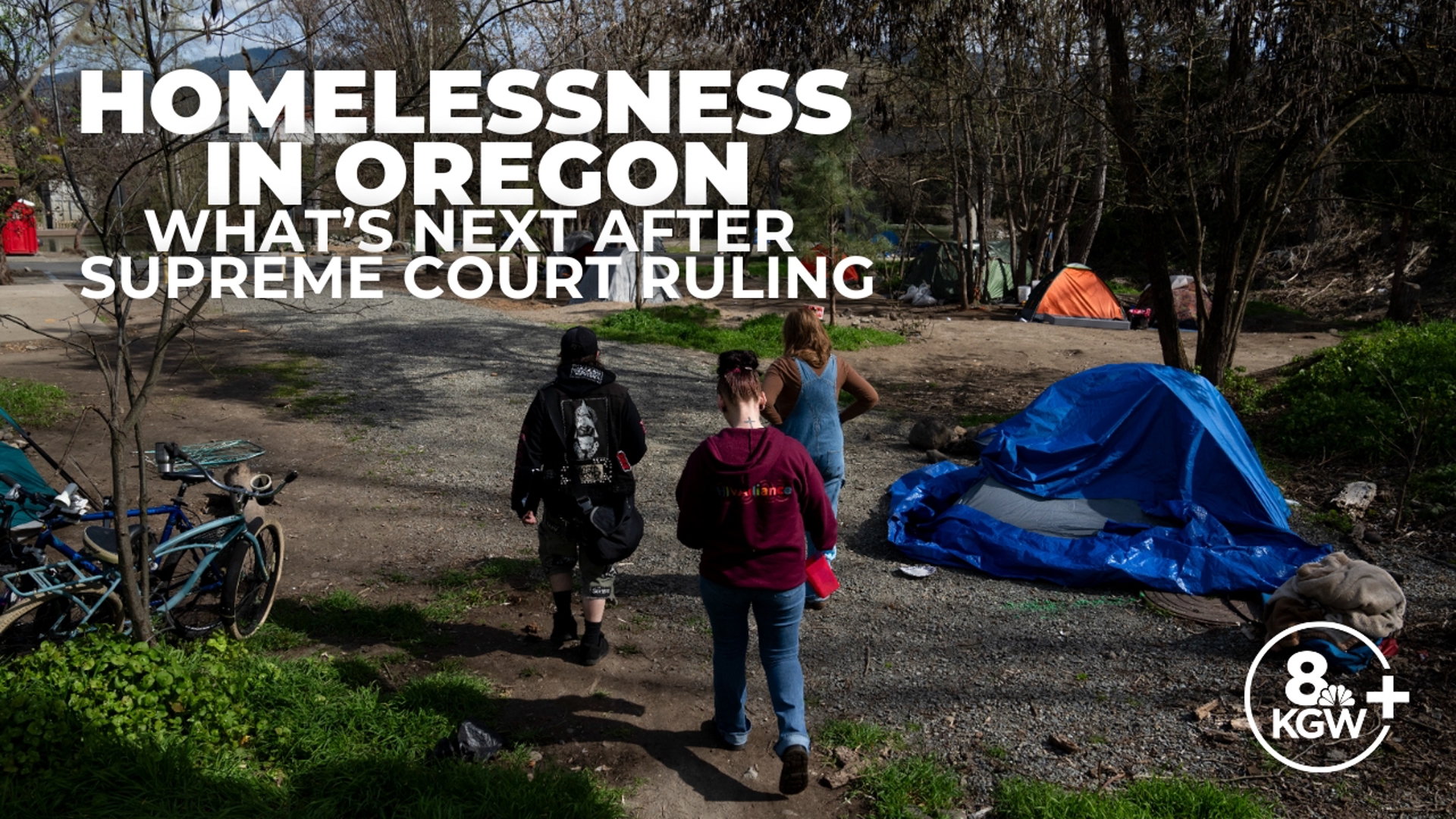 The Supreme Court struck down a prior court ruling that prohibited cities from penalizing people for camping outside, but a similar Oregon state law remains active.