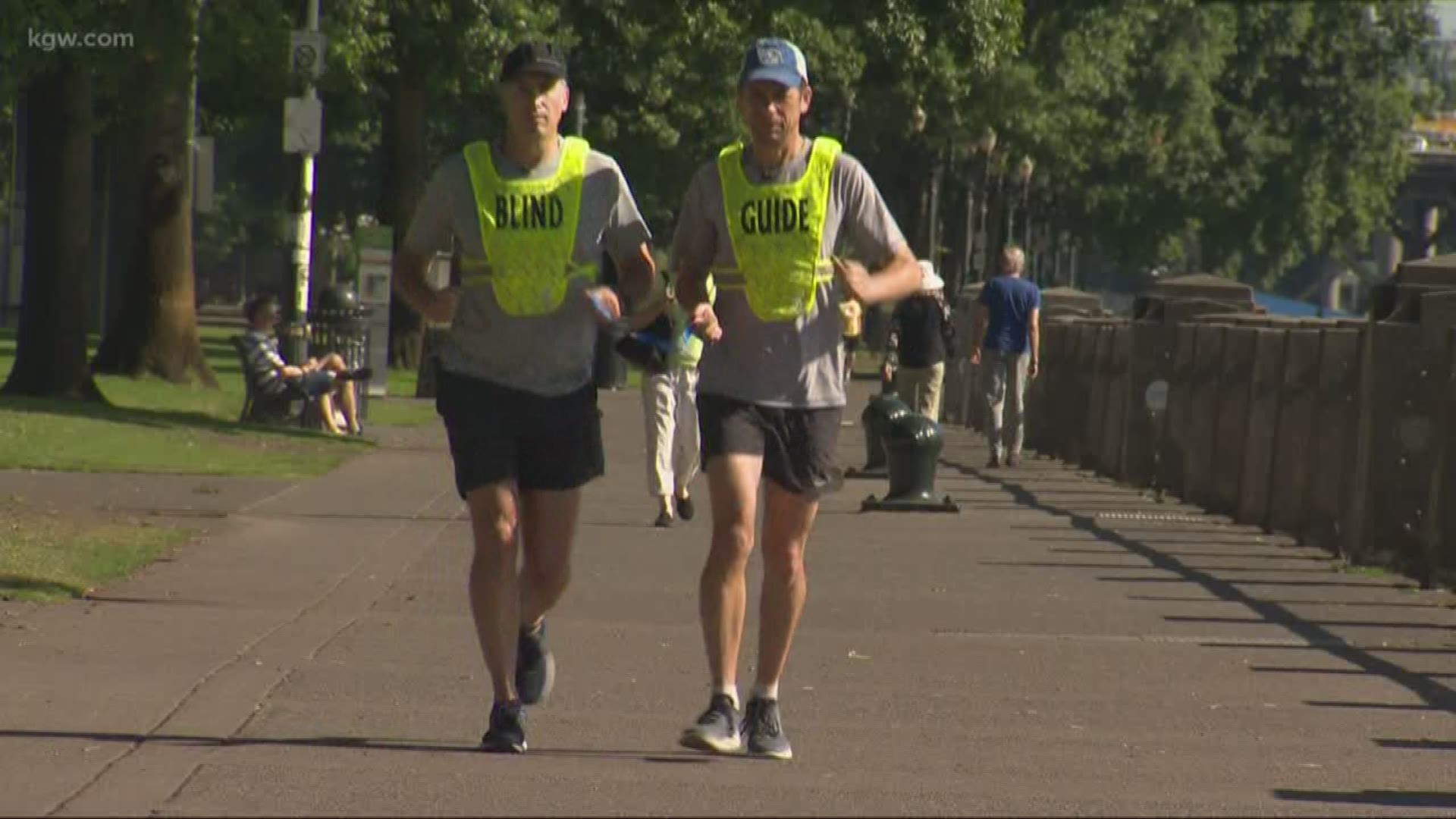 A full team of blind or visually impaired runners will take to the Hood To Coast course this year. They will find their way with the help of running guides.