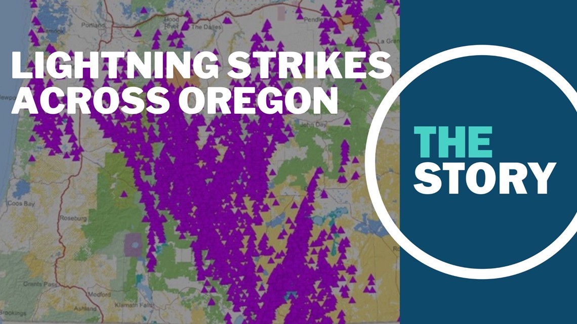 Lightning strikes more than 5,000 across Oregon in one night