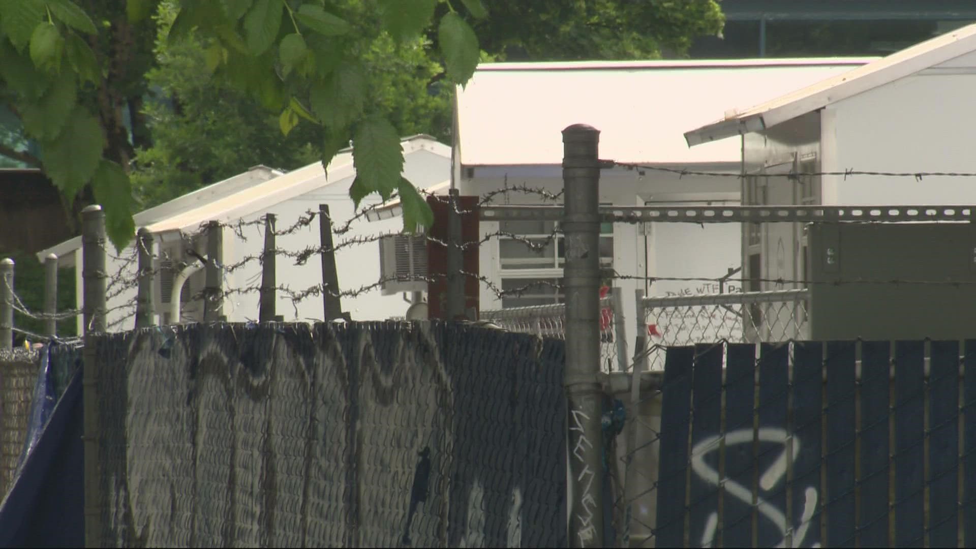 The nonprofit that runs the homeless village said the area has gotten too unsafe to continue operations. KGW's Blair Best explains.