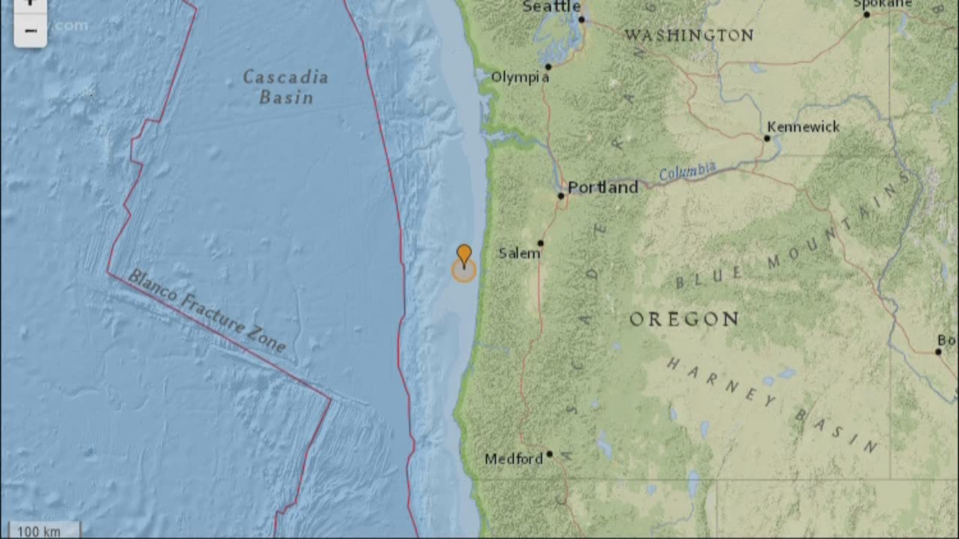 More off-shore quakes in the Pacific Ocean.