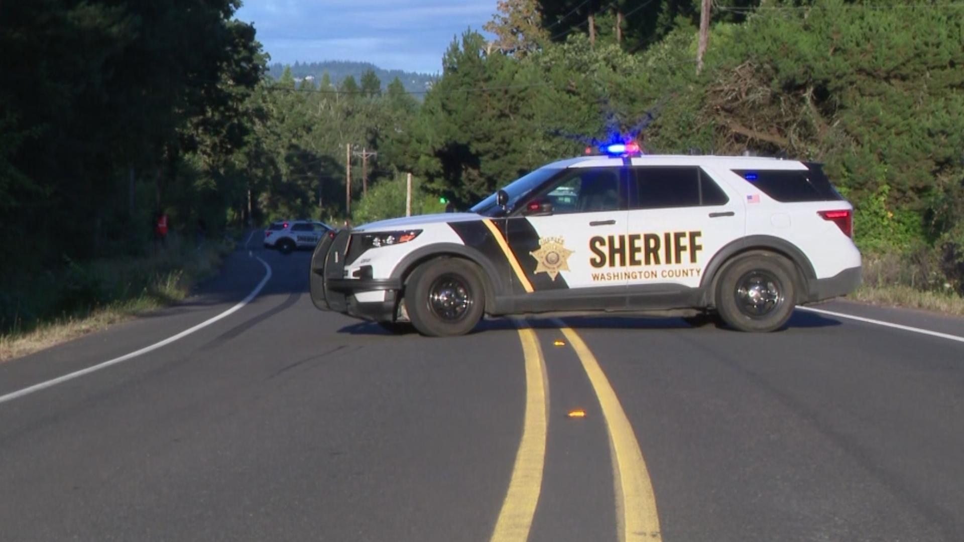 Washington County Sheriff's Office deputies responded to the crash around 2:37 a.m. Deputies found that a vehicle had veered off the road and hit a tree. 