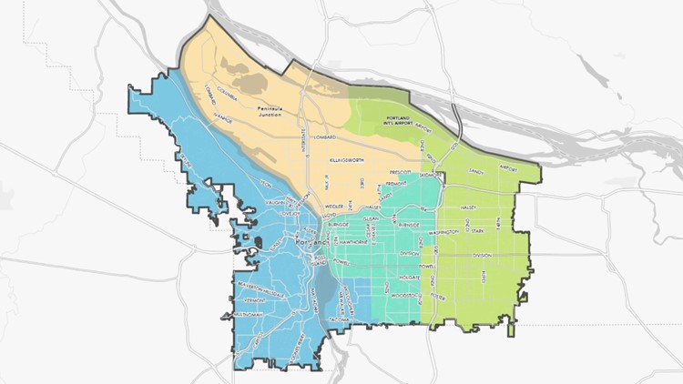 Portland districting commission narrows options down to three maps to divide up the city
