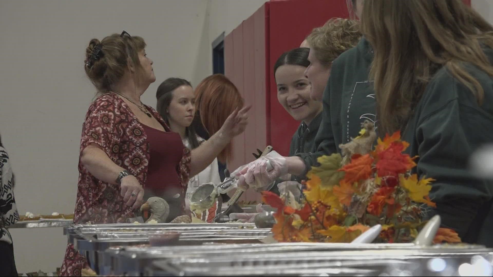 The Salvation Army hosted their annual Thanksgiving dinner for community members in Portland.