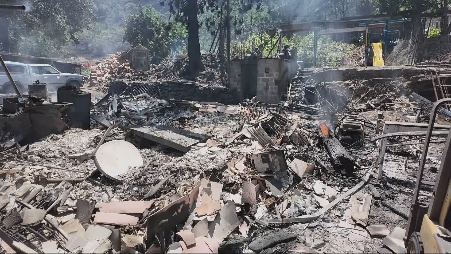 Floyd Barber lives off Highway 30, where he owns six homes, four of them rentals, all of which were lost in the fire.