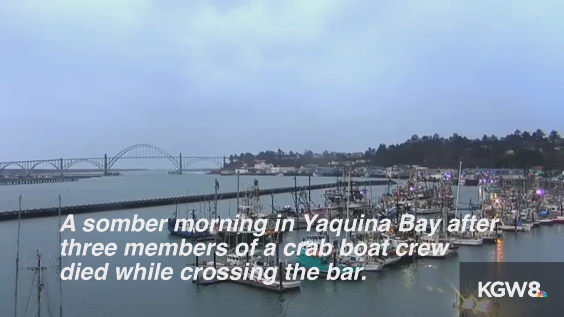 Three men were killed when a crab boat capsized Tuesday night at Yaquina Bay.