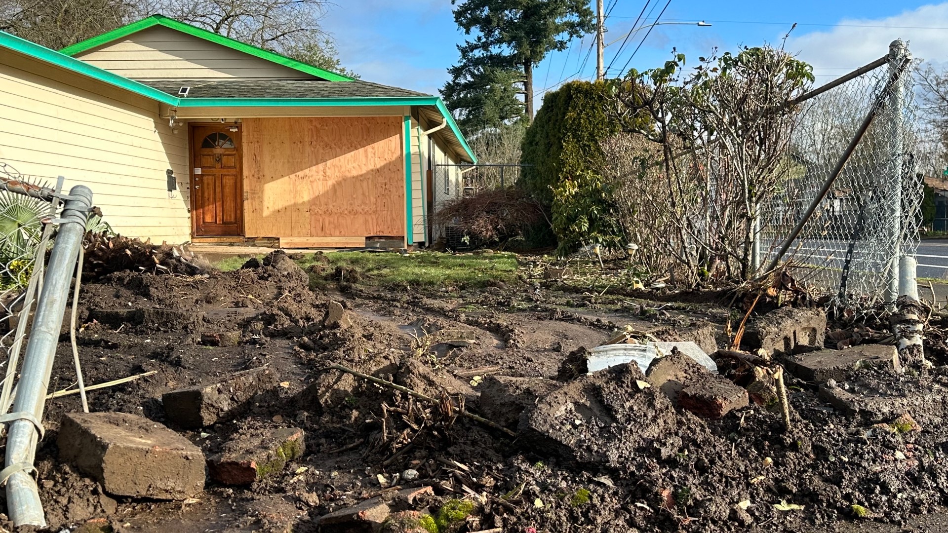 Early in the morning on Dec. 30, a car crashed into a home in the Lents neighborhood, careening off the road and into a family's living room.