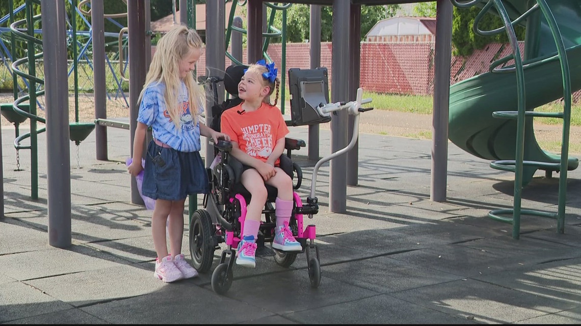 'She just wants to play': 7-year-old raises money to build accessible playground for best friend