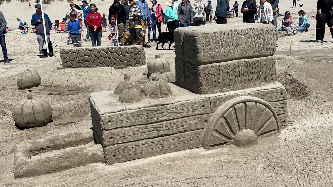 Building castles made of sand at the long-running Cannon Beach Sandcastle  Contest - OPB