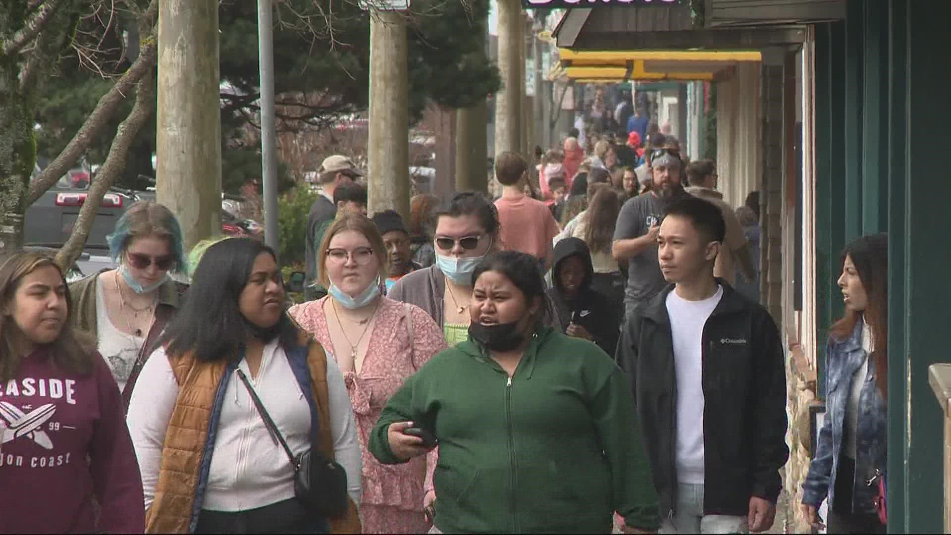 Spring break couldn't come at a better time for businesses along the Oregon Coast. And with mask mandates lifted, it seems more people are traveling.