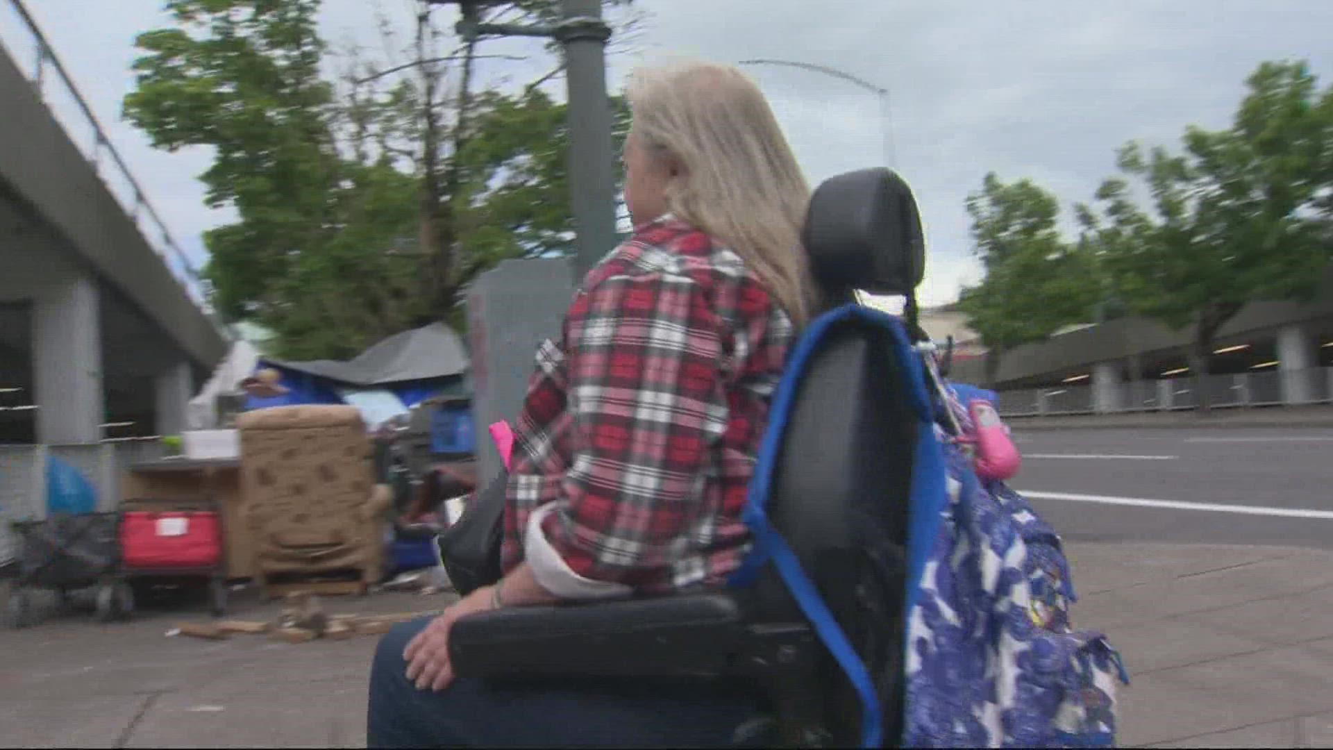 People who use wheelchairs say tents and piles of garbage are preventing them from accessing city sidewalks.