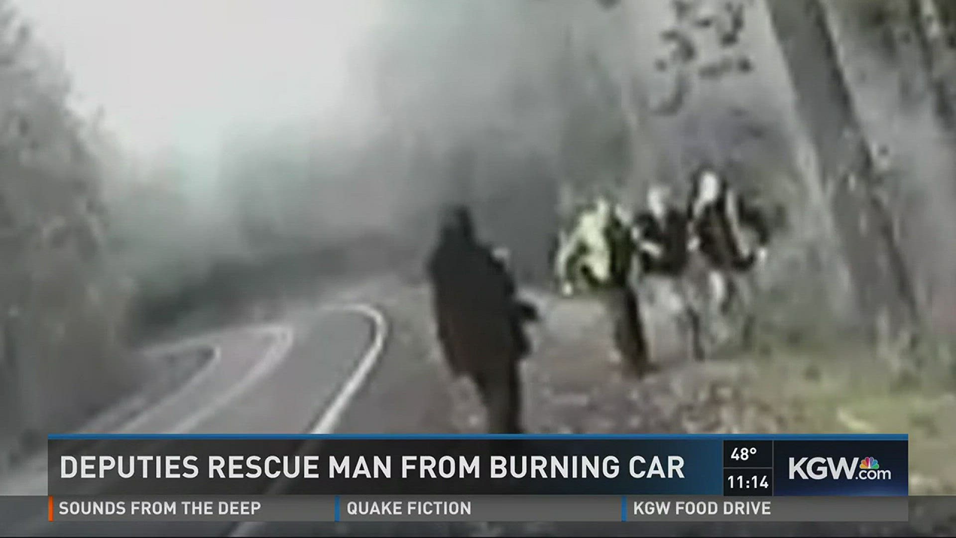 Watch: Deputies Rescue Man Before Car Catches Fire | Kgw.com