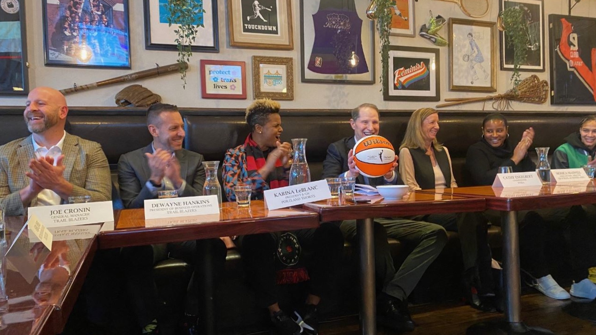 Heavy hitters in the Oregon sports world got the chance to make a pitch directly to the WNBA league's commissioner.