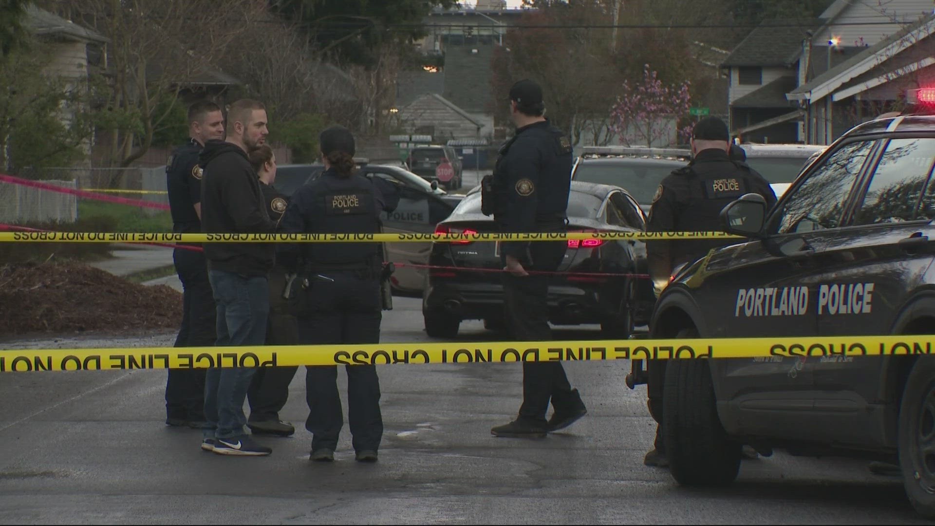 Just before 6 p.m. Portland police responded to reports of a shooting near Southeast Ramona and 84th.