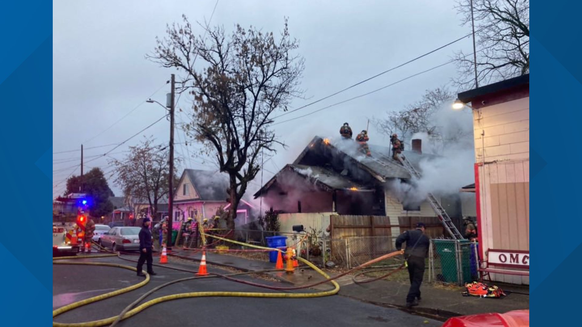 Southeast Portland house fire in Lents neighborhood | kgw.com