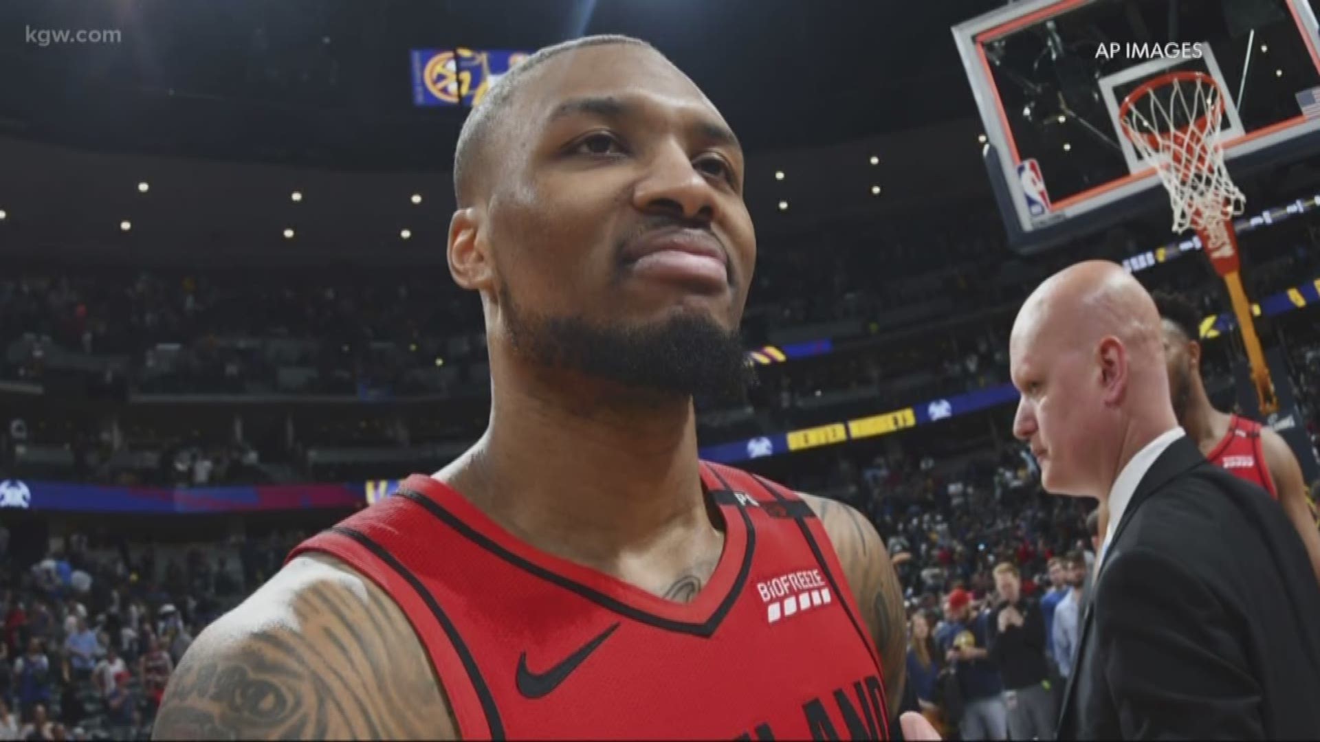 "You see that everybody's excited because we all play a part in it. ... It takes everybody to be all in," Blazers superstar Damian Lillard said after the Blazers' 100-96 win in Game 7 against the Denver Nuggets to advance to the Western Conference finals.