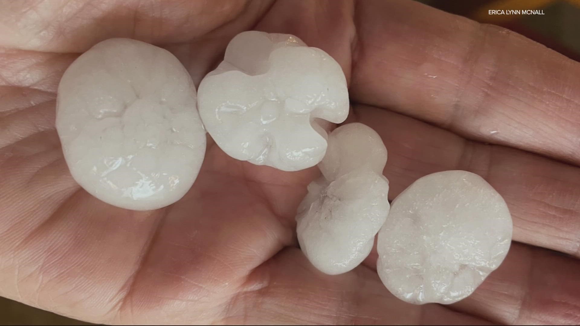 The worst of the storm moved through Wallowa County, dropping hail at least the diameter of a quarter in some areas and causing property damage.