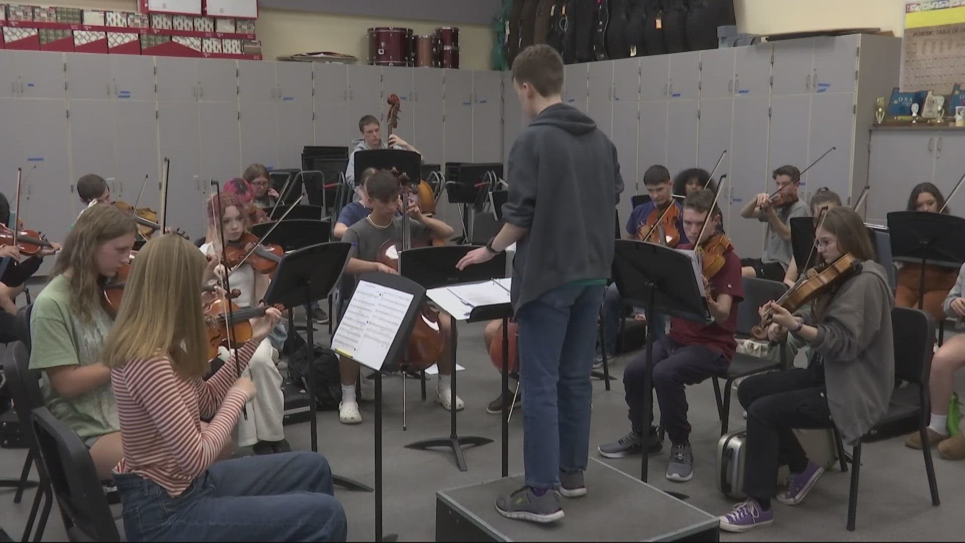 Nathaniel Lee is conducting a piece he's been working on for six months for the Oregon Coast Youth Symphony Festival in Newport.