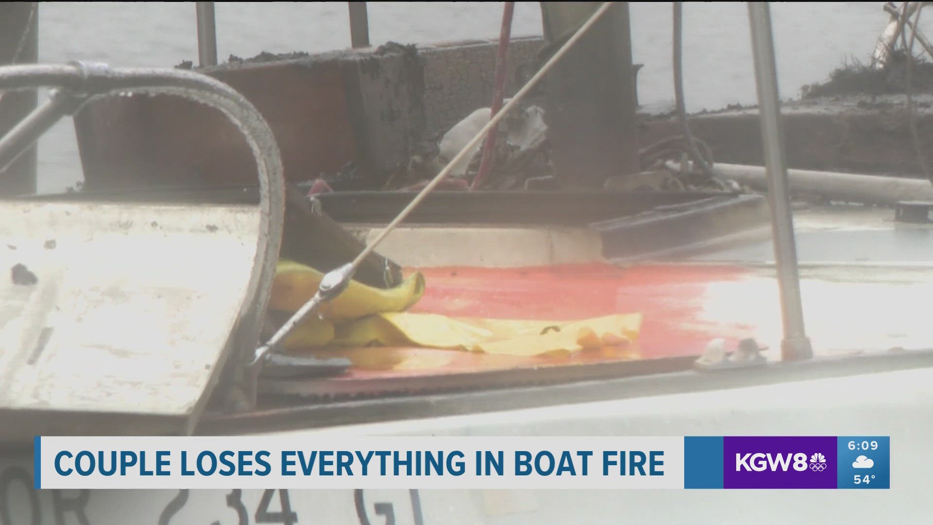 Peter Sostilio and his girlfriend are now starting over again after their boat home caught fire Monday morning.