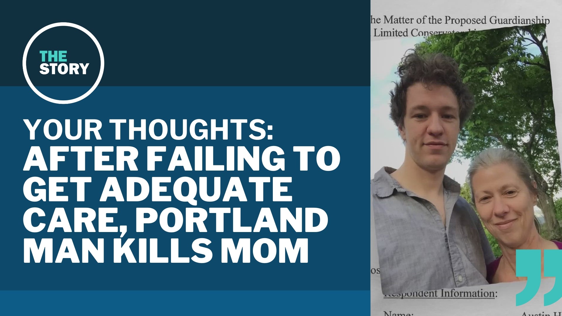 Yesterday, we brought you the story of a Portland man who killed his mother while in a psychotic state. Here's what you had to say about it.