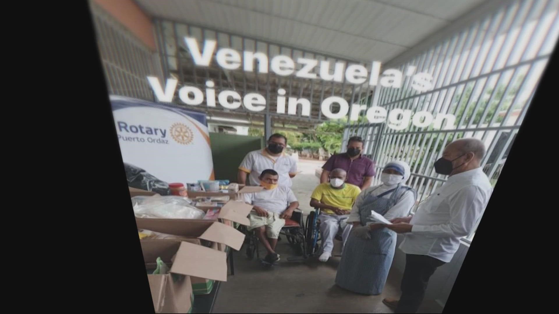 Giselle Rincon is the cofounder of the non-profit Venezuela's Voice in Oregon. She and several volunteers continuously raise money.
