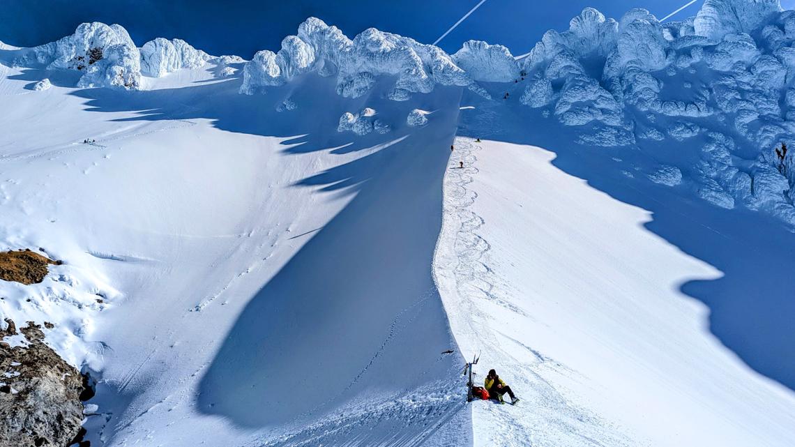 Climbing to the top of Mount Hood