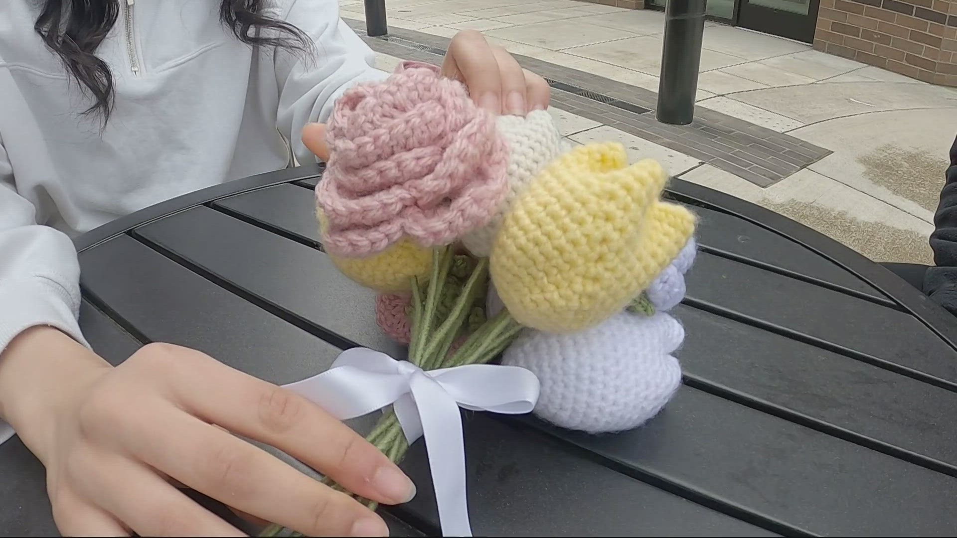 Students from Westview High School have a mission to plant one tree for every dollar earned through EnVi Crochet, a student-led flower crochet organization.