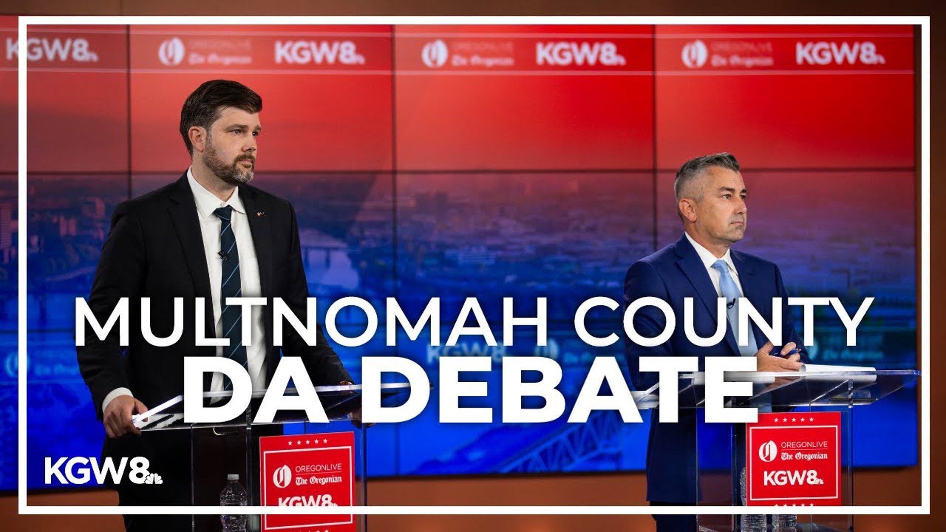Incumbent DA Mike Schmidt and challenger Senior Deputy DA Nathan Vasquez went back and forth on key issues such as homelessness, the drug crisis and crime.