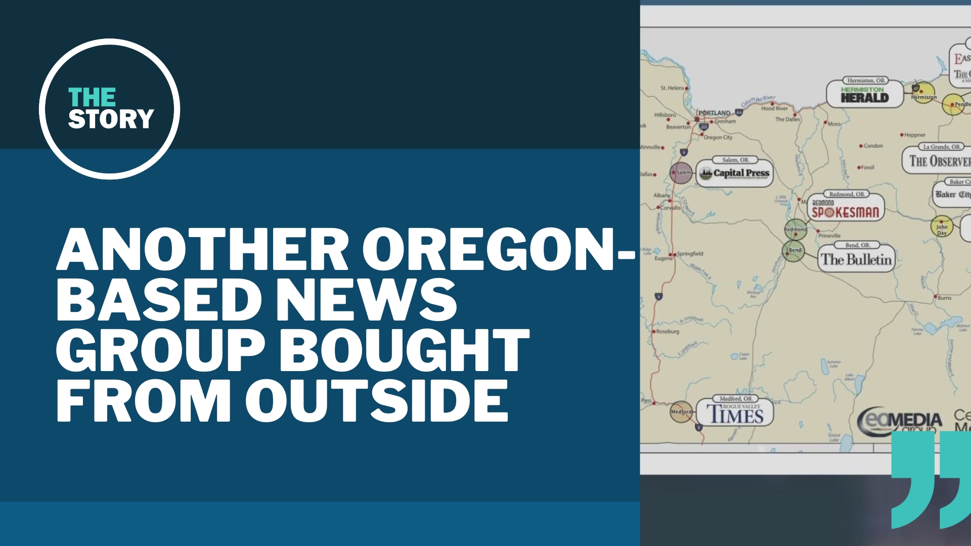 News of the sale comes a few months after EO Media, owner of The Bend Bulletin, announced that it would be making major cuts and looking for a buyer.