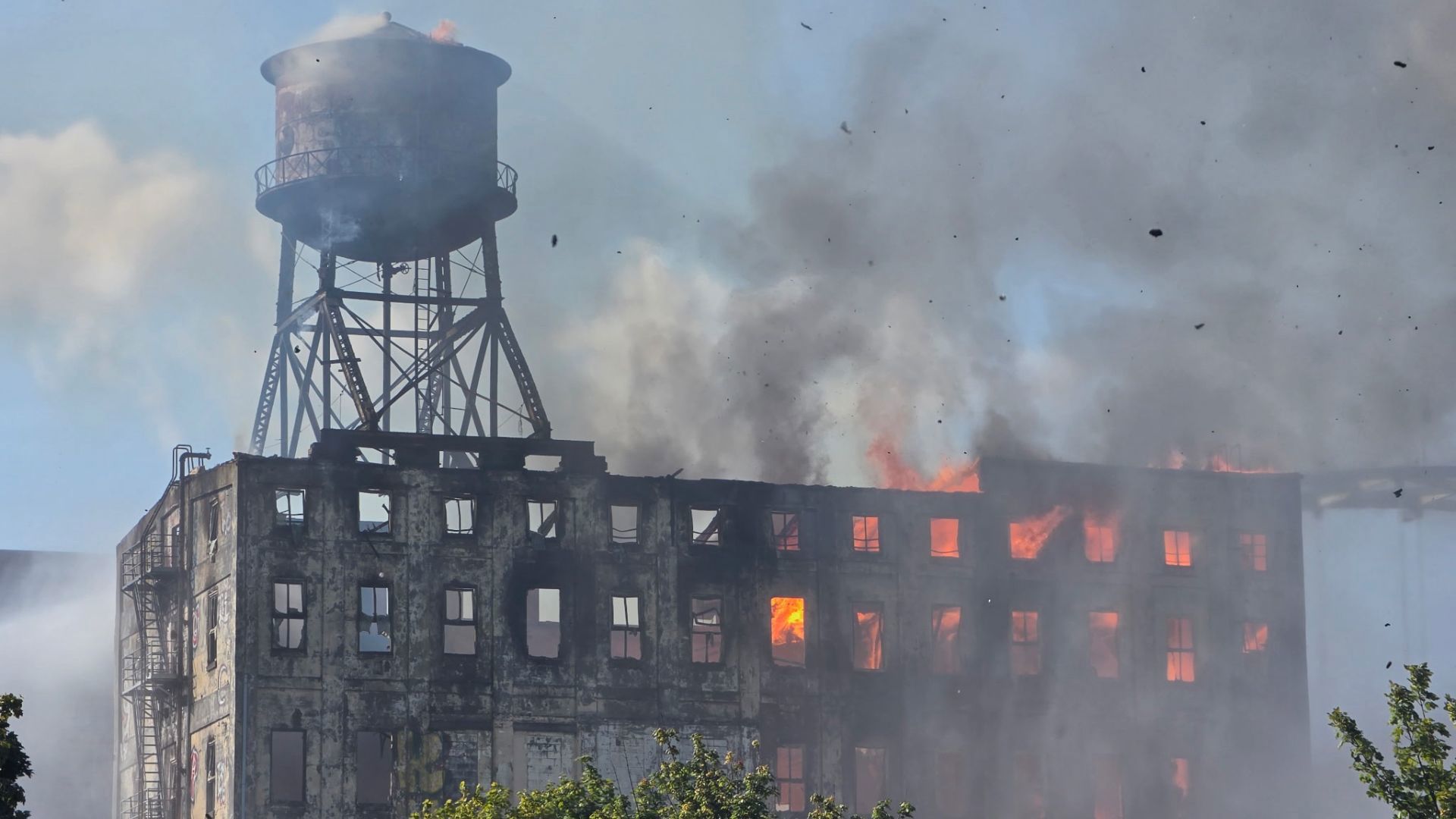 Centennial Mills might collapse after fire destroys all floors, officials warn