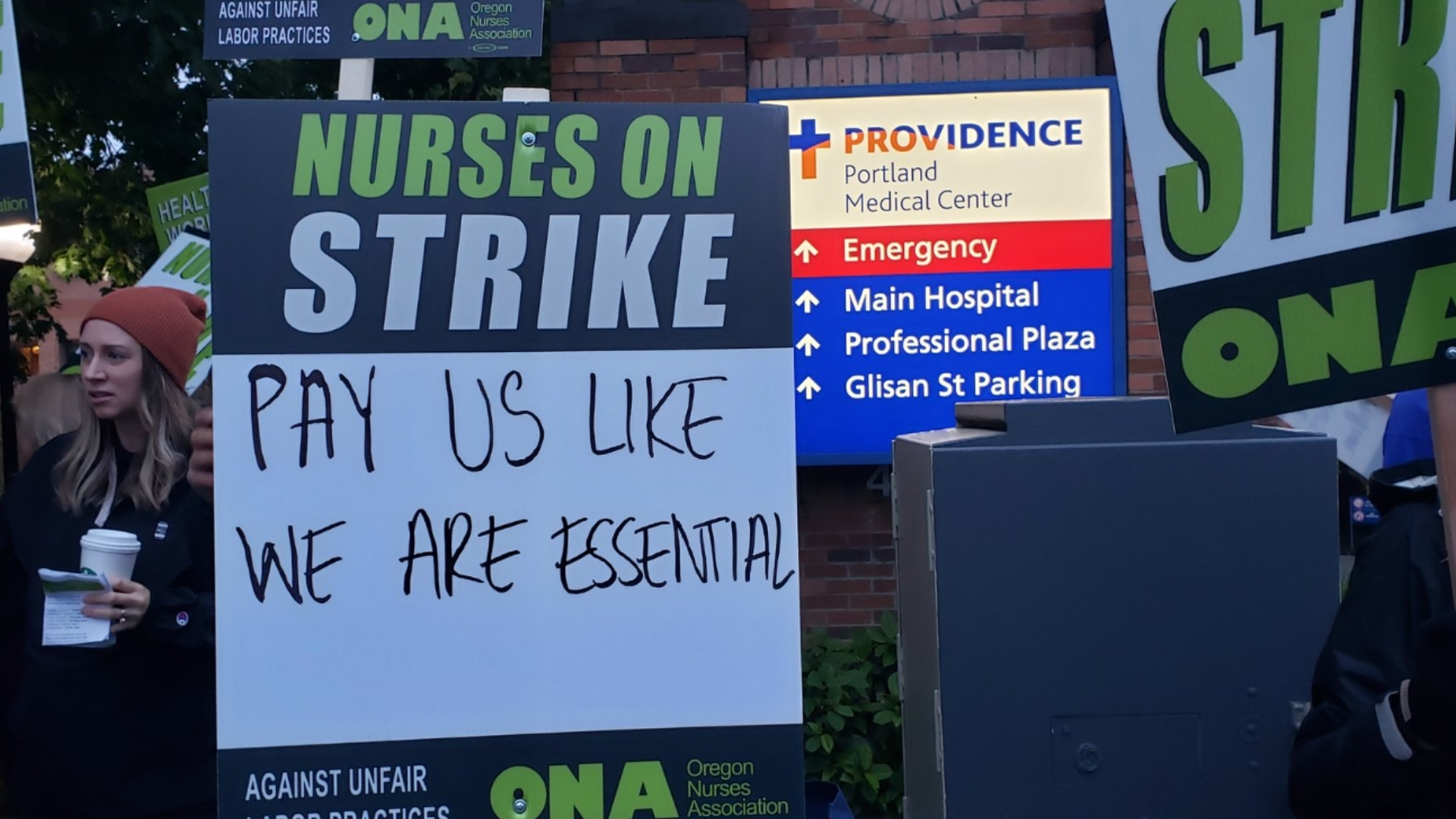 Providence nurses begin five day strike, hold pickets in Portland | kgw.com