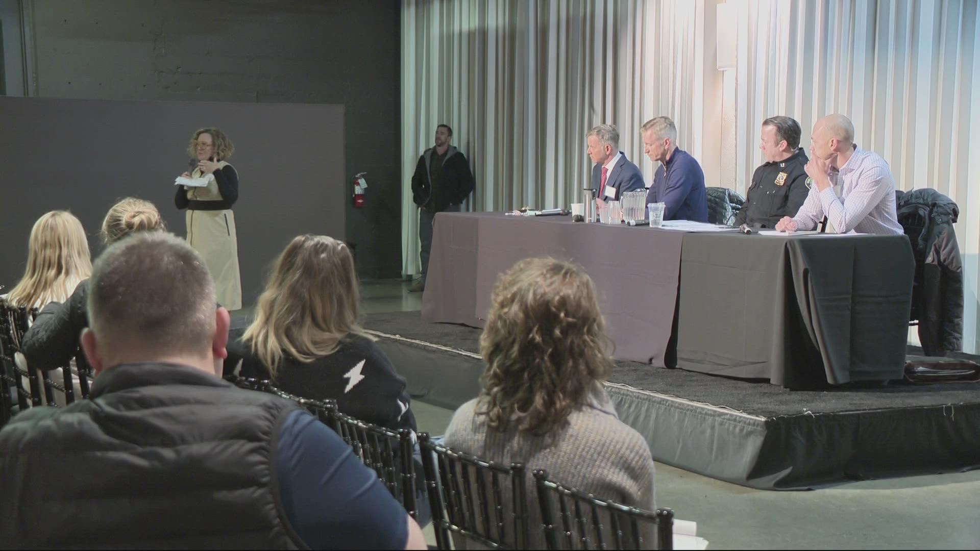 During a listening session Tuesday, Mayor Ted Wheeler presented a 90-day reset plan to help the Central Eastside business community recover and rebound.
