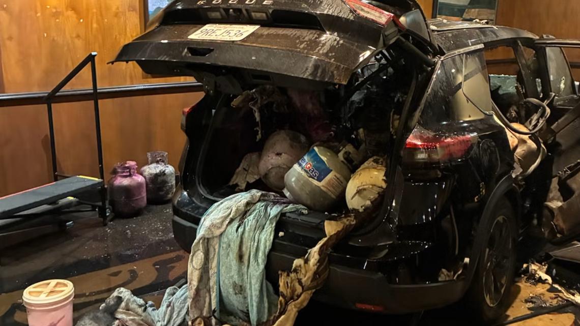 Police said Bruce Whitman had 20 propane tanks, around 10 pipe bombs and some explosive powder in his vehicle when he drove it into the Multnomah Athletic Club.