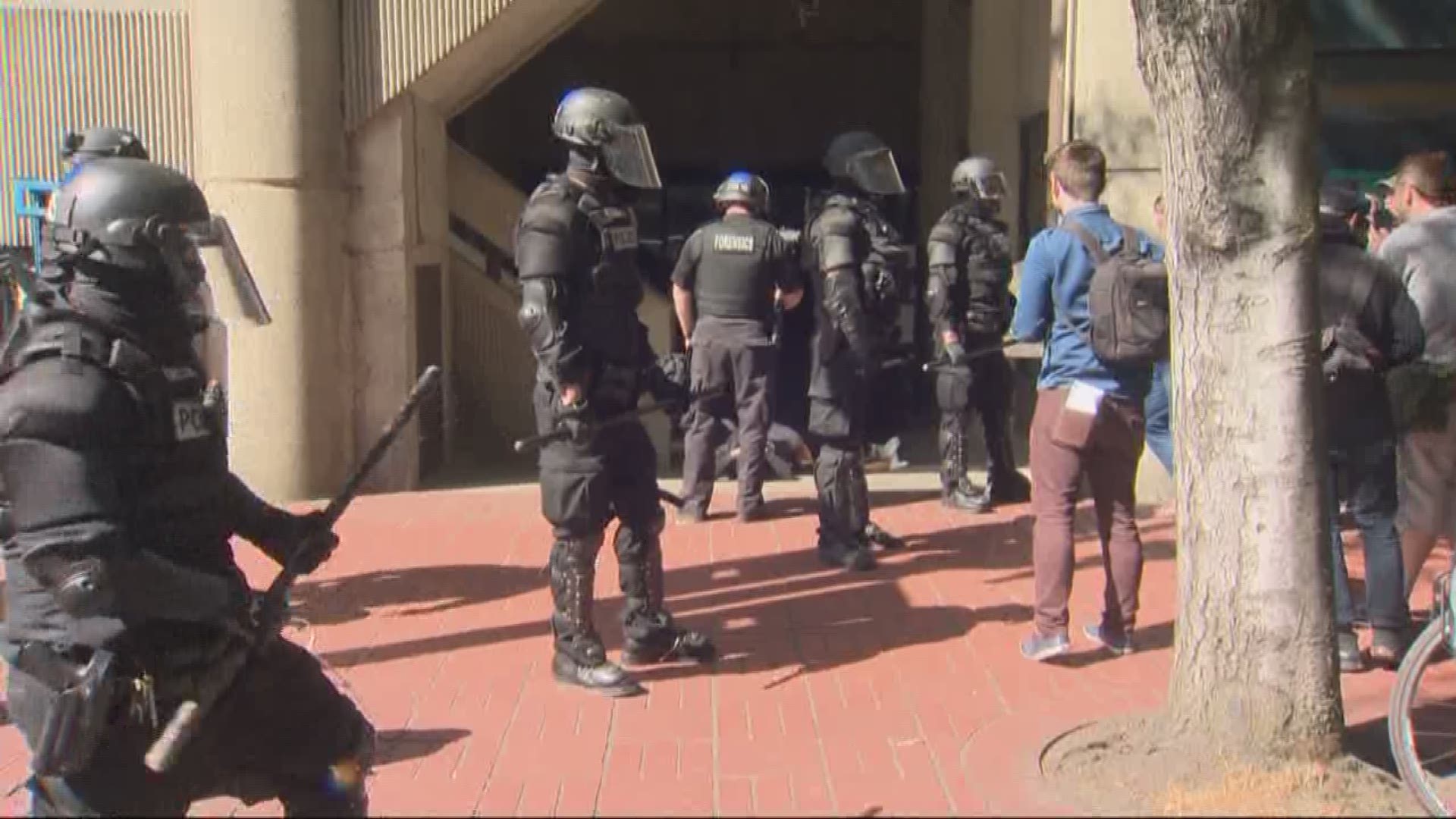14 people arrested during downtown Portland protests